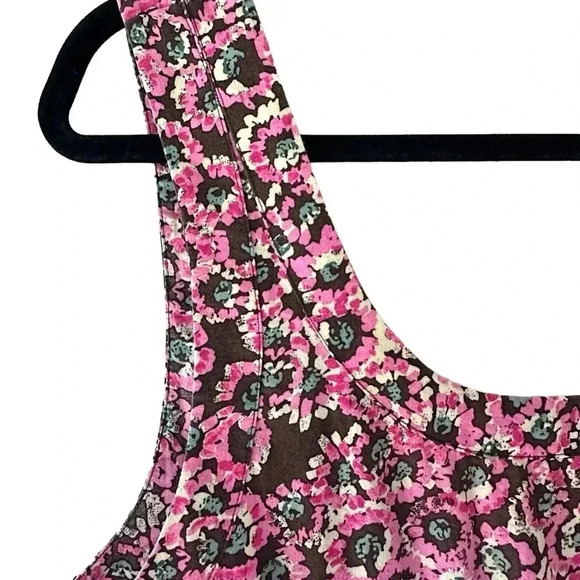 TSESAY | NWOT | SLEEVELESS COTTON PINK FLORAL PLEATED TOP POCKETS | SIZE: 8 - Picture 4 of 14